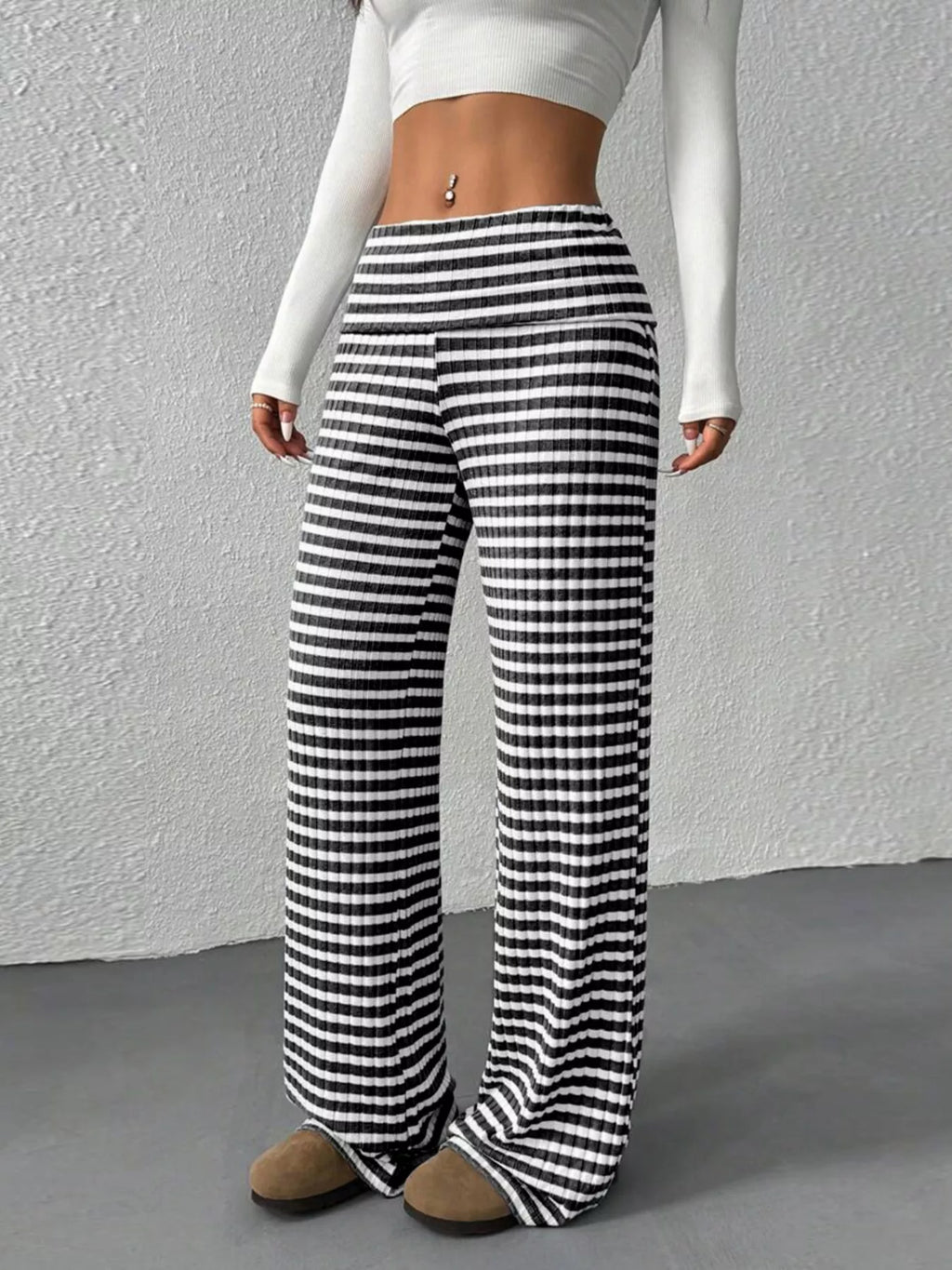 Striped Wide Leg Pants