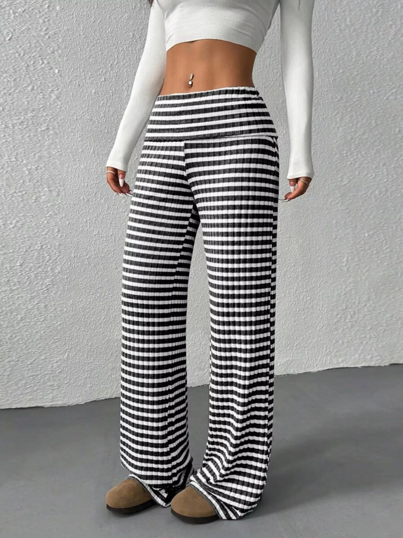 Striped Wide Leg Pants