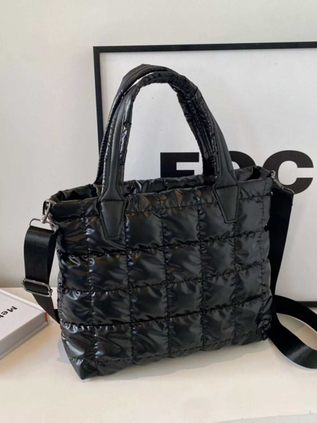 Bubble Textured Tote Crossbody Bag