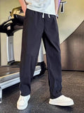 Men's Plus Size Relaxed Fit Wide Leg Casual Pants