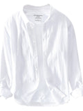 Men's Plus Size Long Sleeve Button-Up Shirt