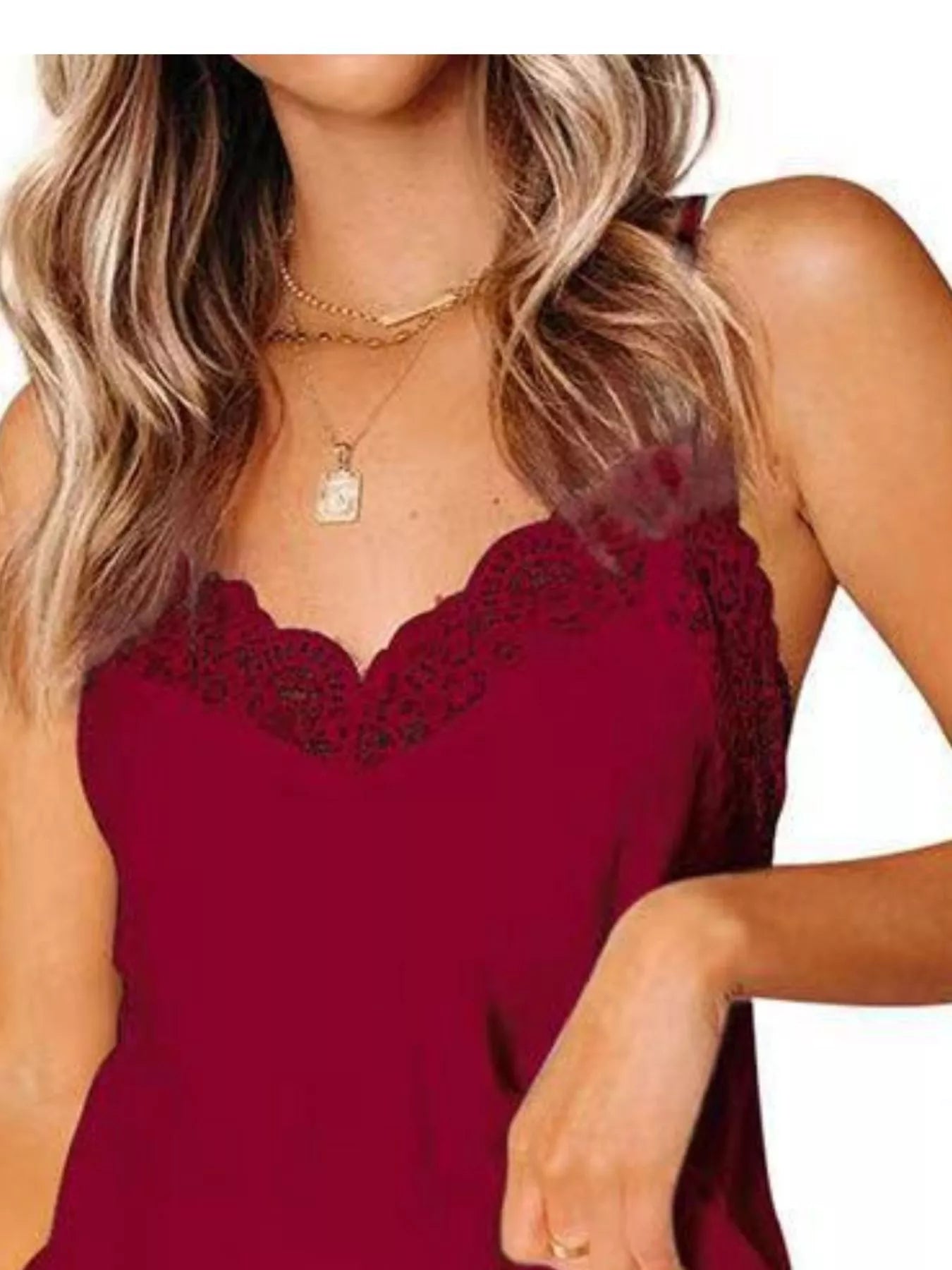 Lace Trim Cami and Shorts Lounge Set