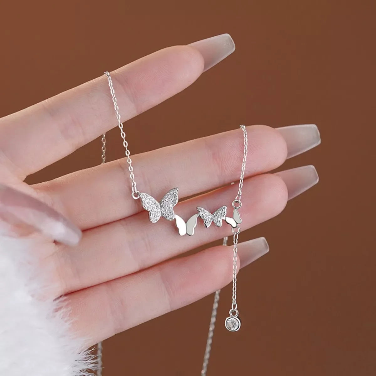 925 Sterling Silver Butterfly Necklace