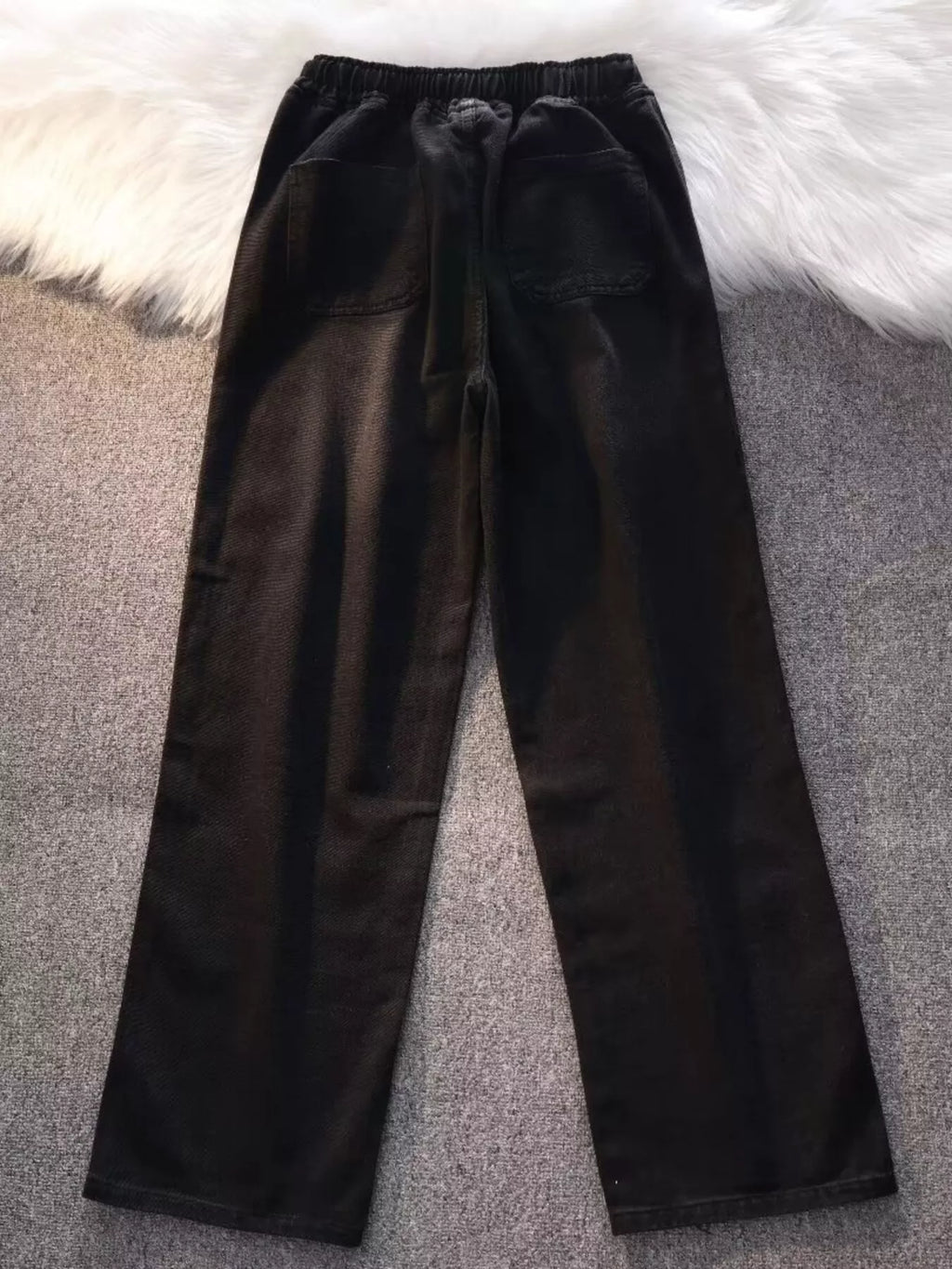 Men's Full Size Vintage Wash Wide Leg Jeans with Drawstring Plus Size