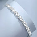 925 Sterling Silver Heart Link Bracelet