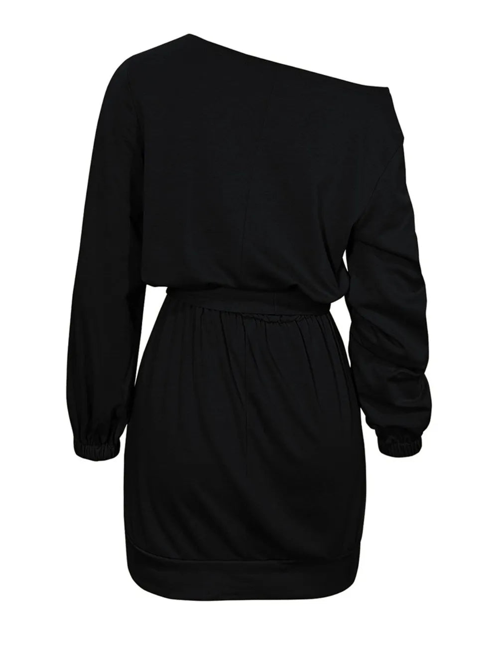 One Shoulder Tie Waist Dress
