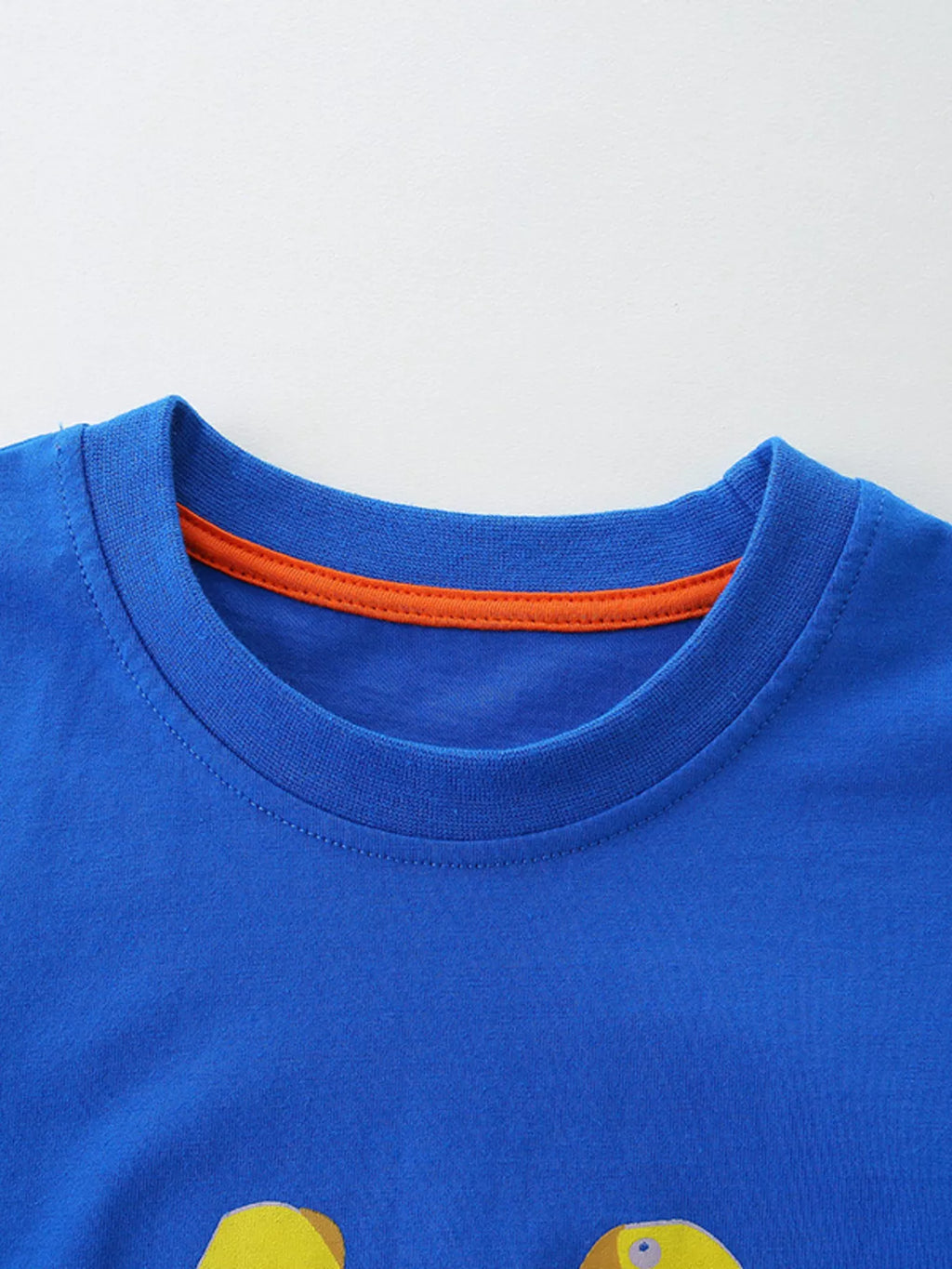 Children's Excavator Graphic Round Neck T-Shirt
