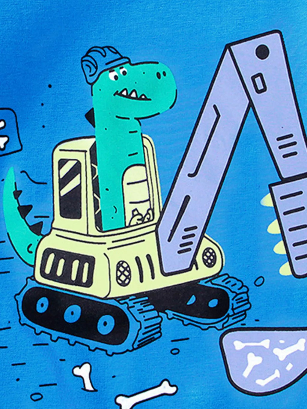 Children's Dinosaur Excavator Graphic T-Shirt