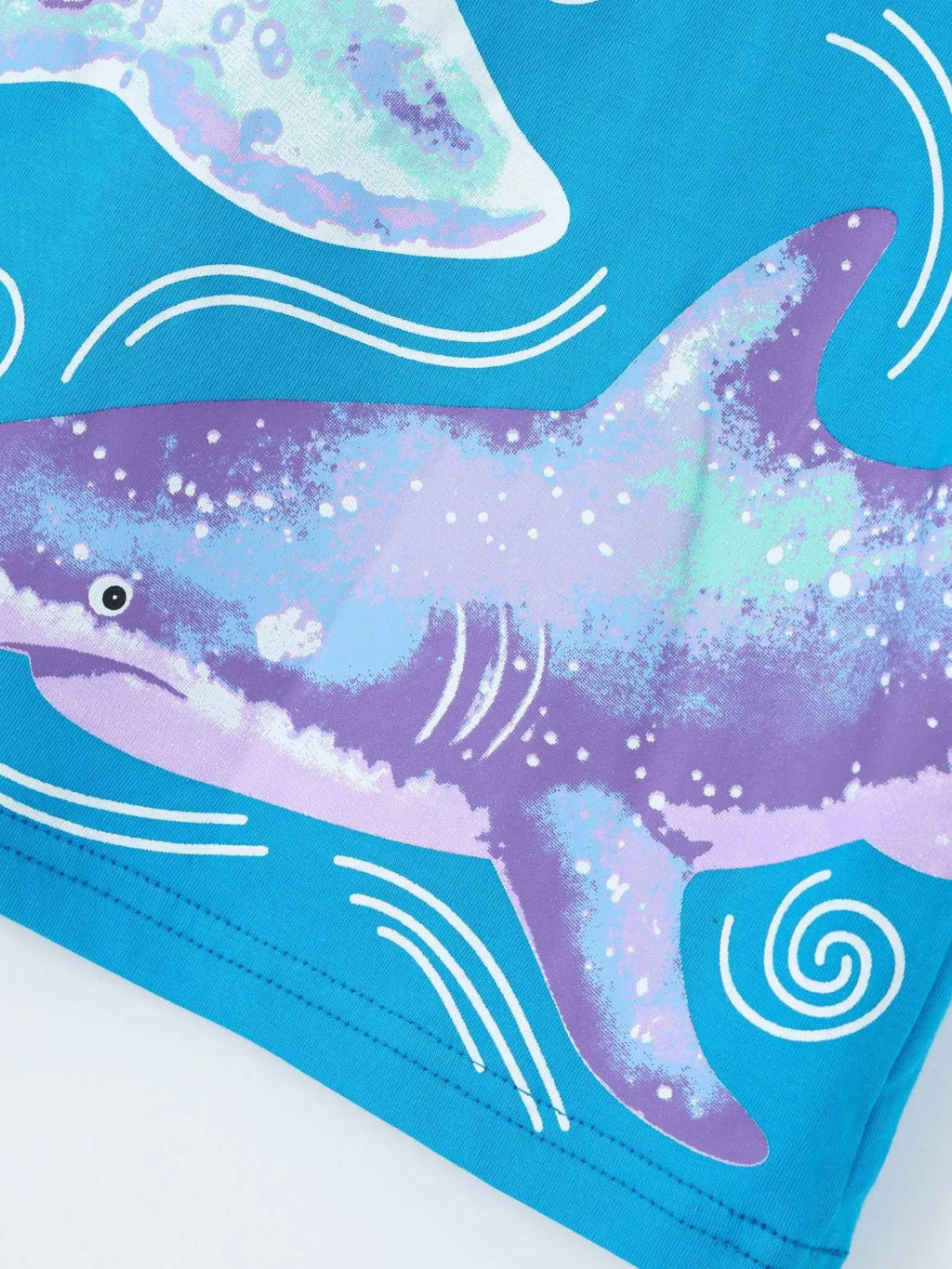 Children's Shark Print Cotton T-Shirt