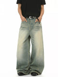 Men's Vintage Wash Wide Leg Jeans