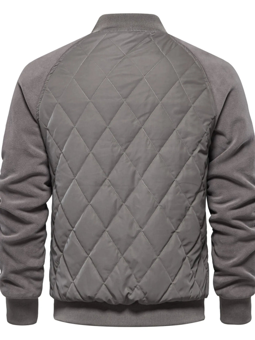 Men's Quilted Snap Down Long Sleeve Jacket