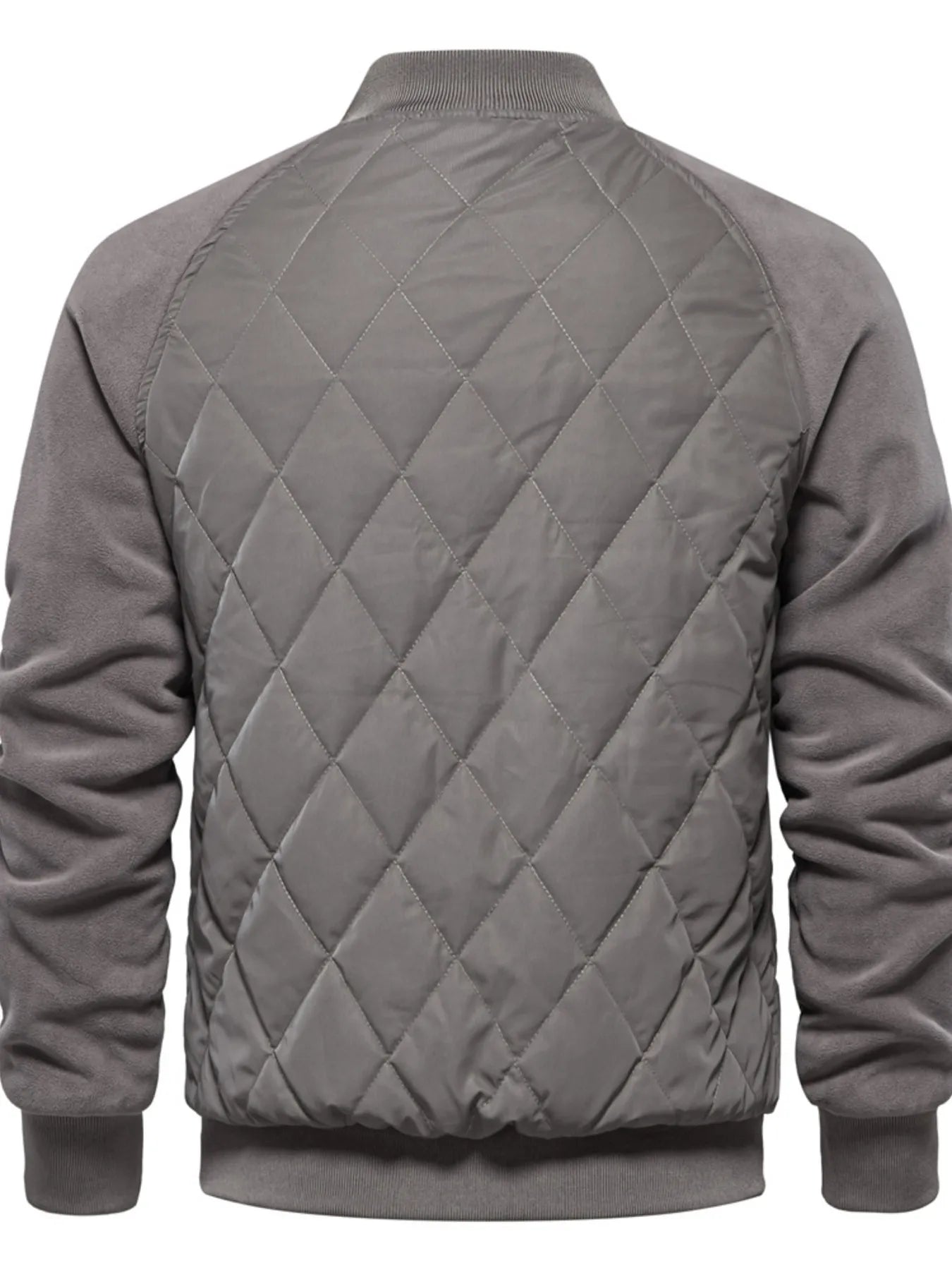 Men's Quilted Snap Down Long Sleeve Jacket