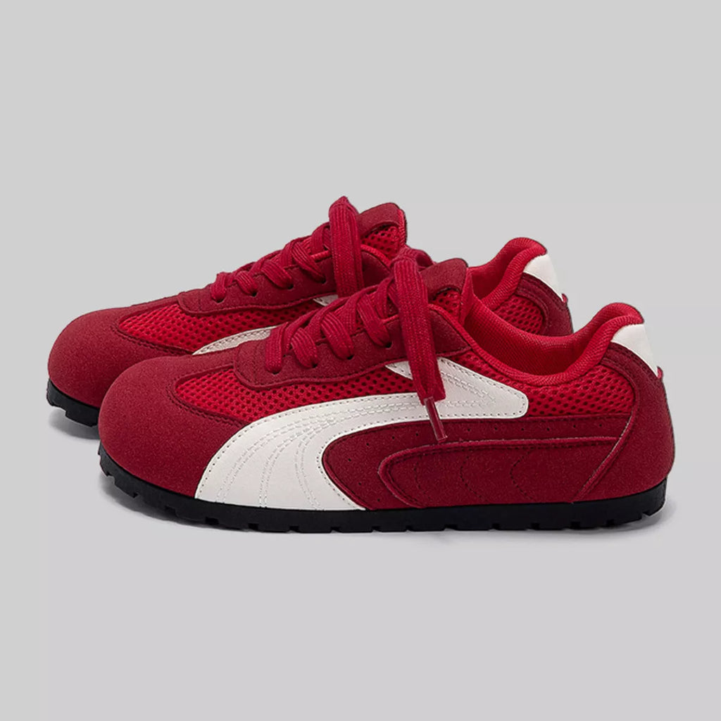 Contrast Lace Up Casual Sneakers