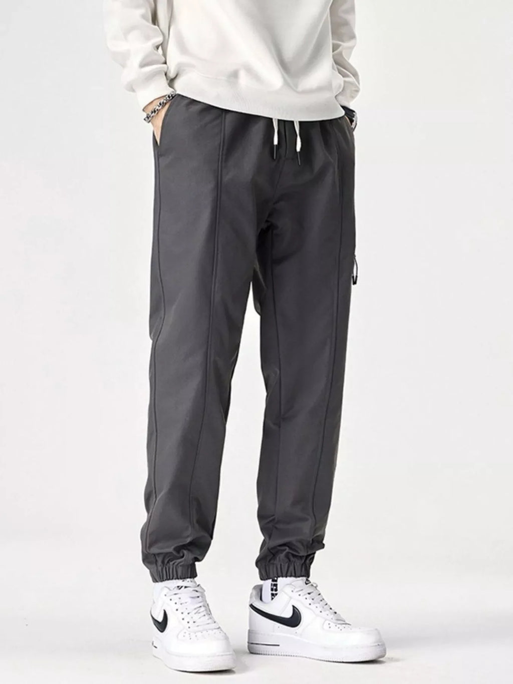 Men's Plus Size Drawstring Wide Leg Joggers