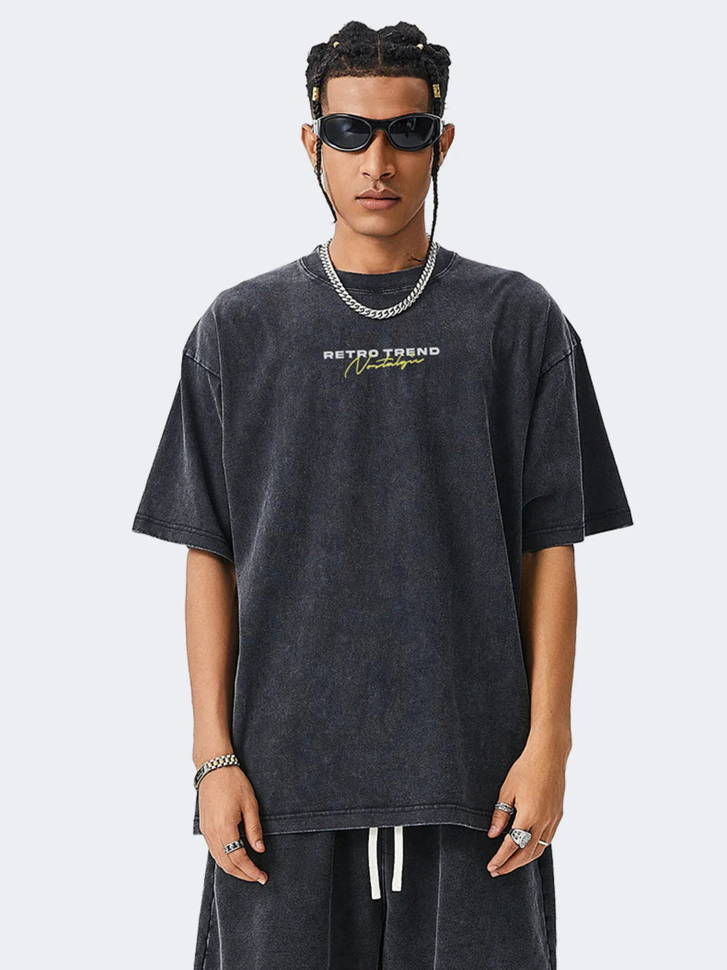 Men's Letter Graphic Round Neck Short Sleeve T-Shirt