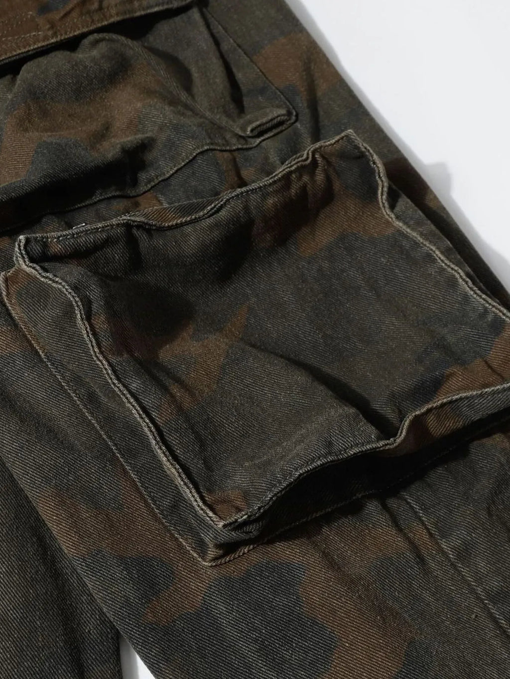 Men's Vintage Camo Cargo Wide Leg Jeans