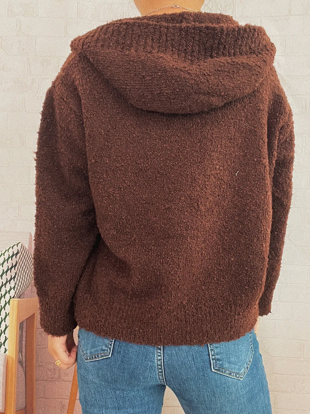 Cozy Button-Up Hooded Cardigan
