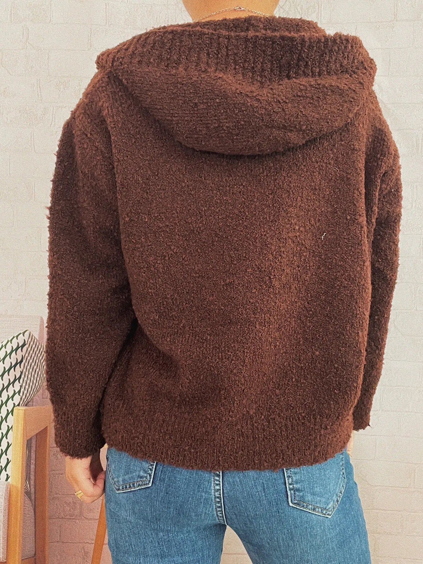 Cozy Button-Up Hooded Cardigan