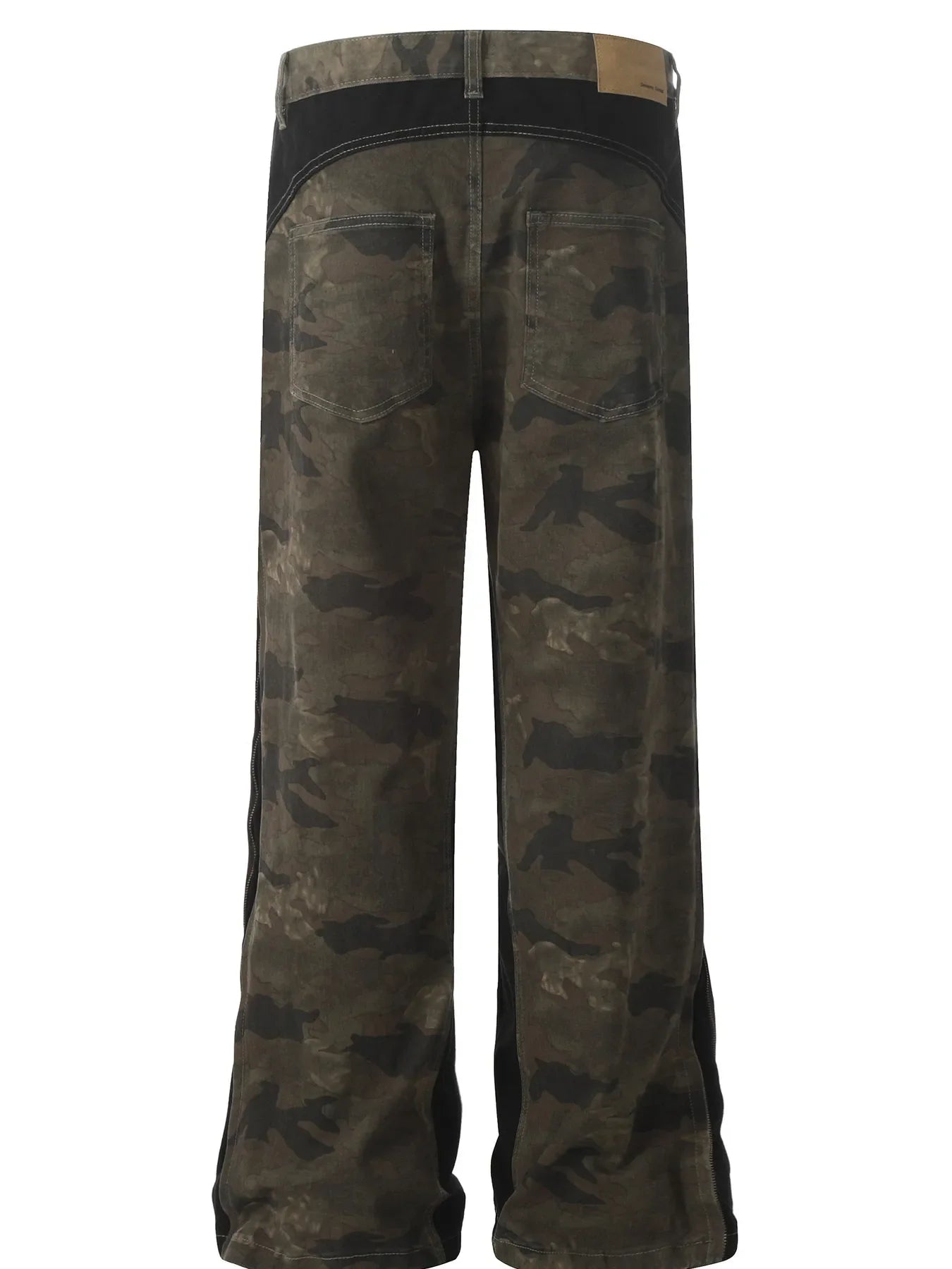 Men's Camo Wide Leg Denim Jeans