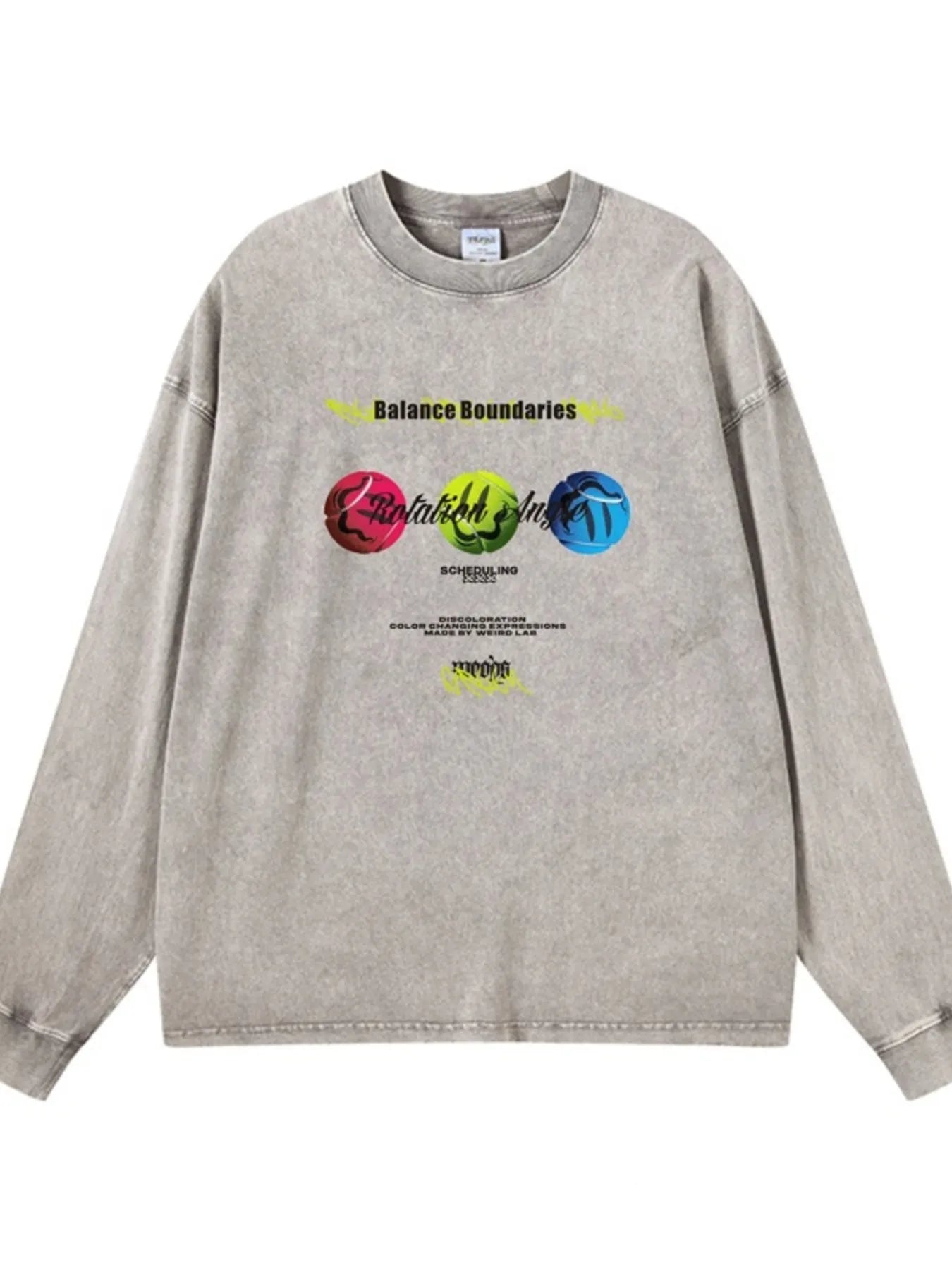 Men's Graphic Round Neck Long Sleeve T-Shirt