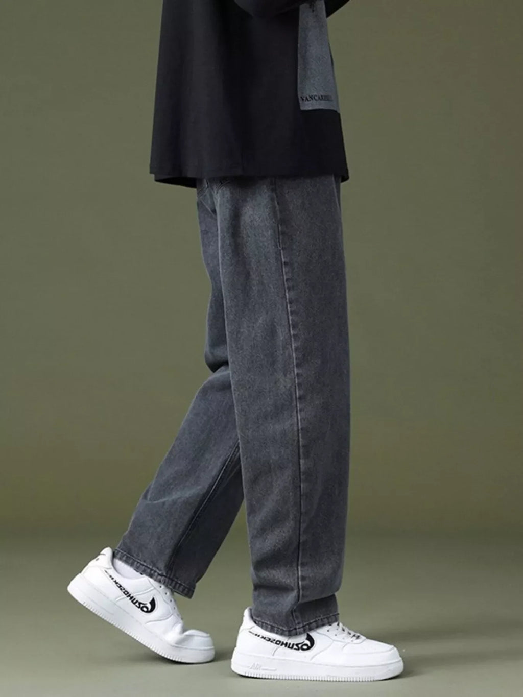 Men's Full Size Washed Relaxed Fit Jeans Plus Size