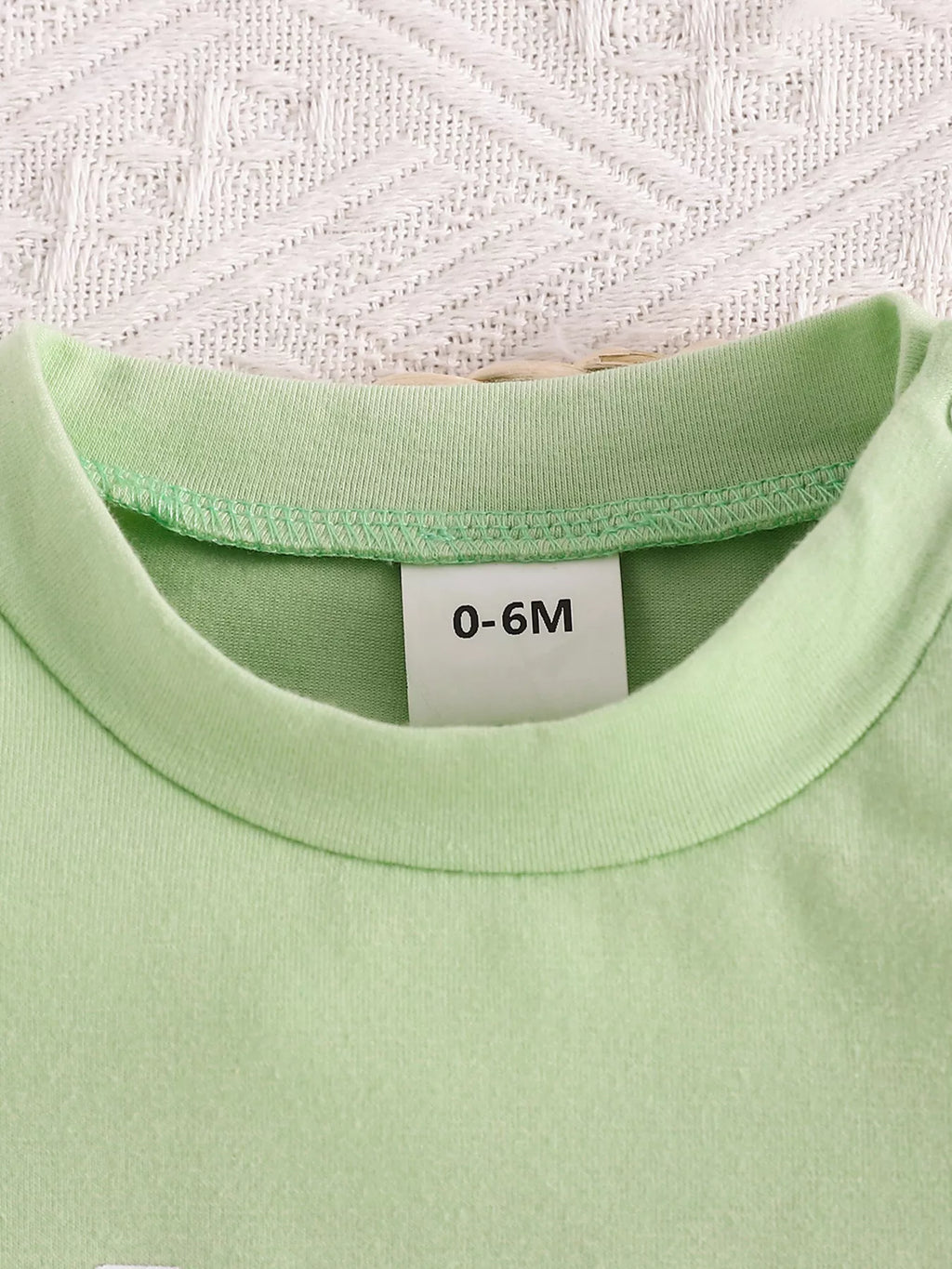 Children's Letter Round Neck Tee and Shorts Set