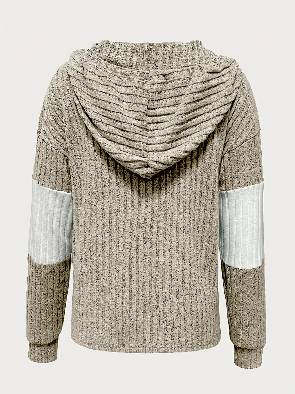 Color Block Drawstring Long Sleeve Hoodie