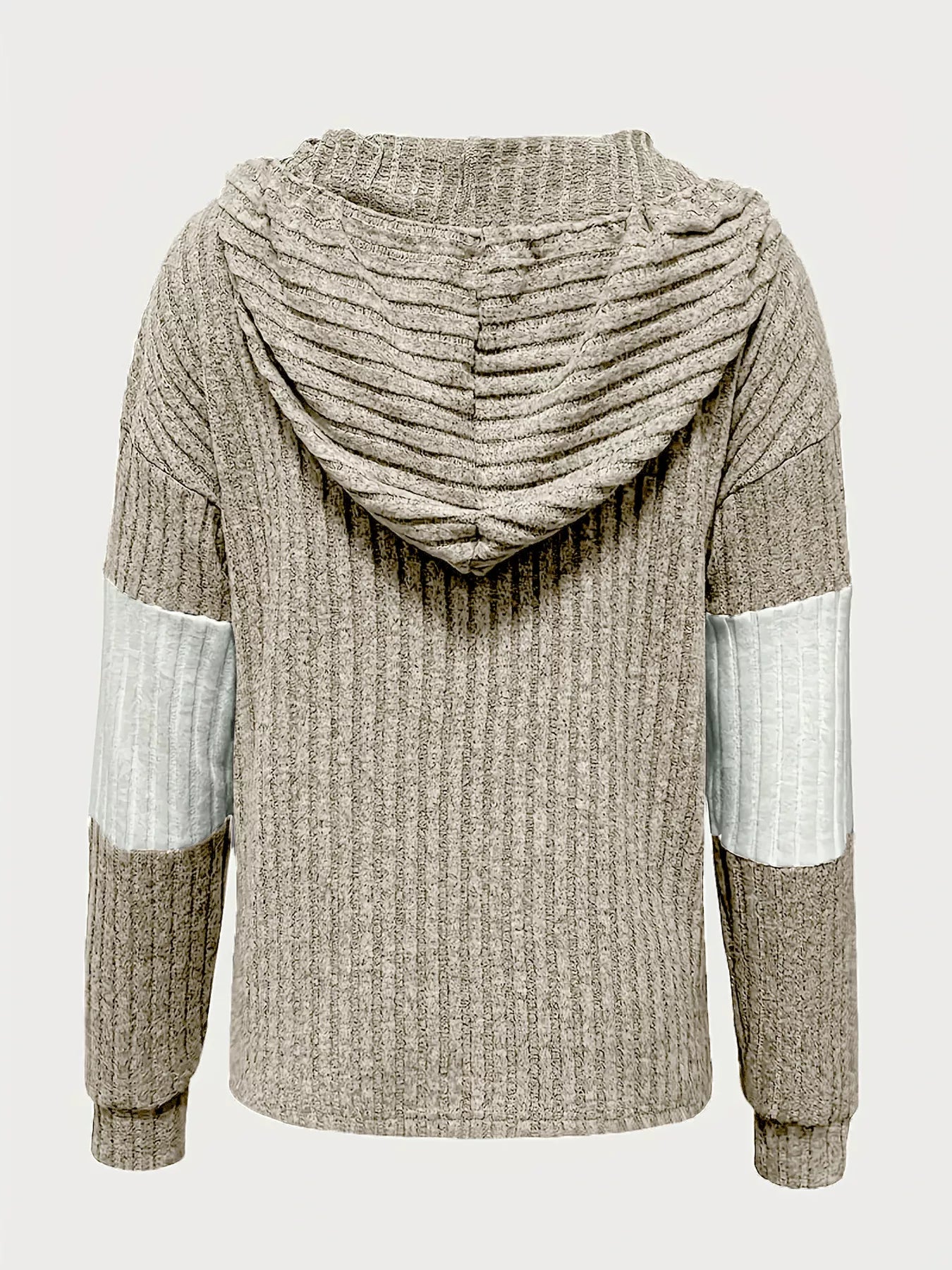 Color Block Drawstring Long Sleeve Hoodie