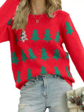 Christmas Tree Pattern Long Sleeve Sweater
