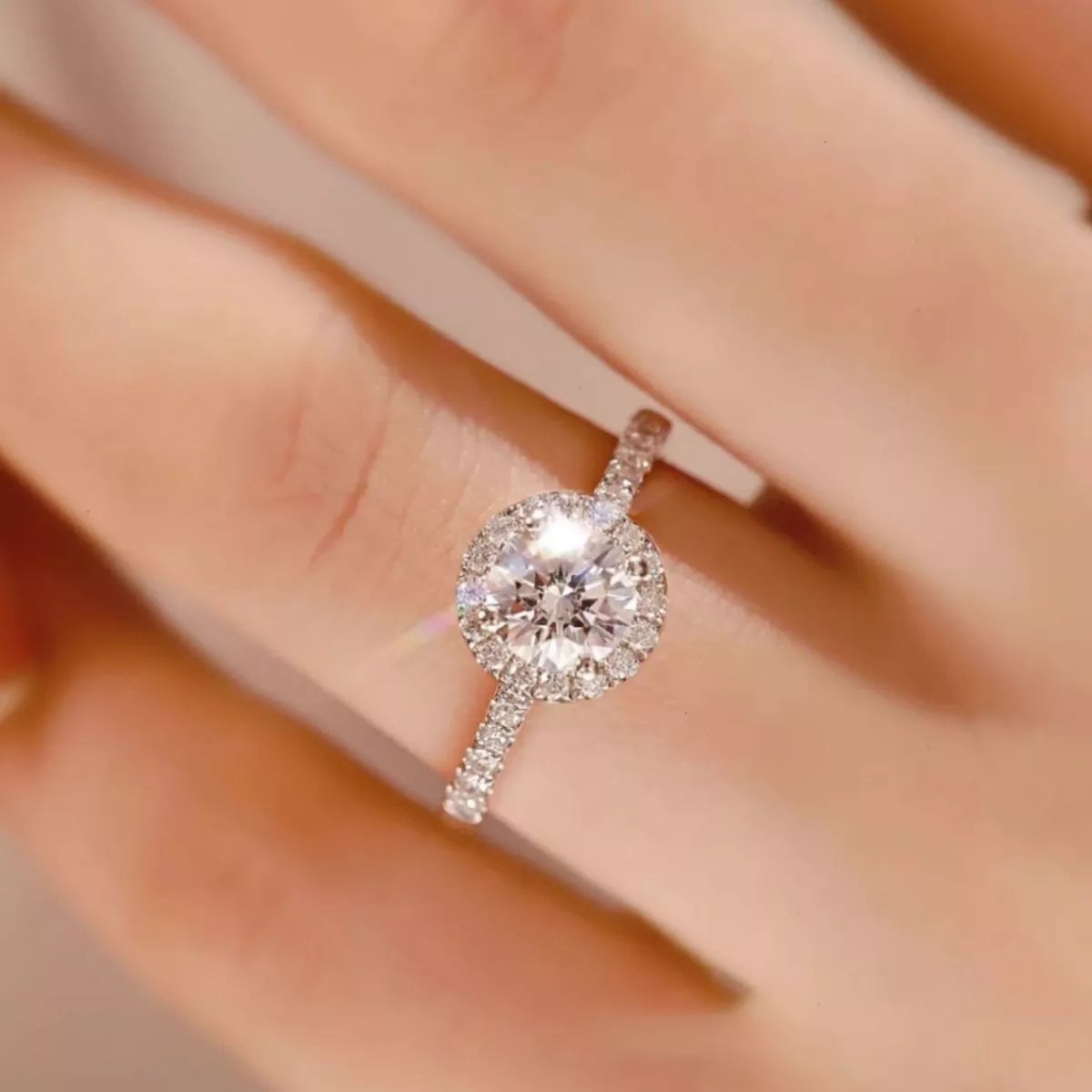 2 Carat Moissanite 925 Sterling Silver Ring