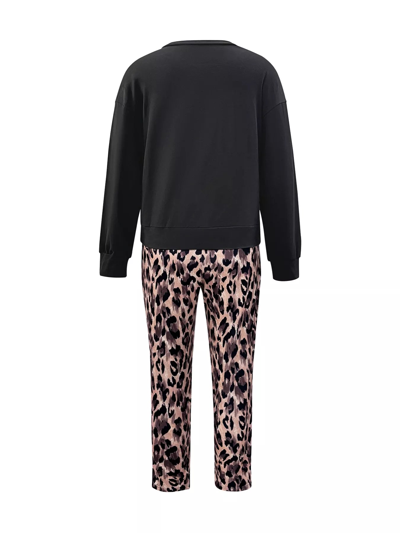 Leopard Print Top and Pants Set