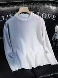 Men's Gradient Round Neck Knitted Pullover