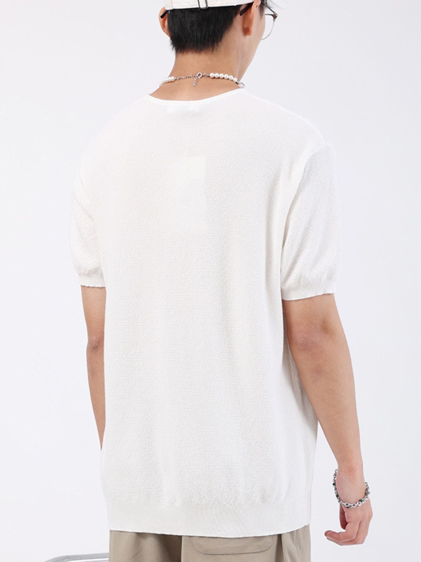 Men's Plus Size Casual Knit Short Sleeve T-Shirt