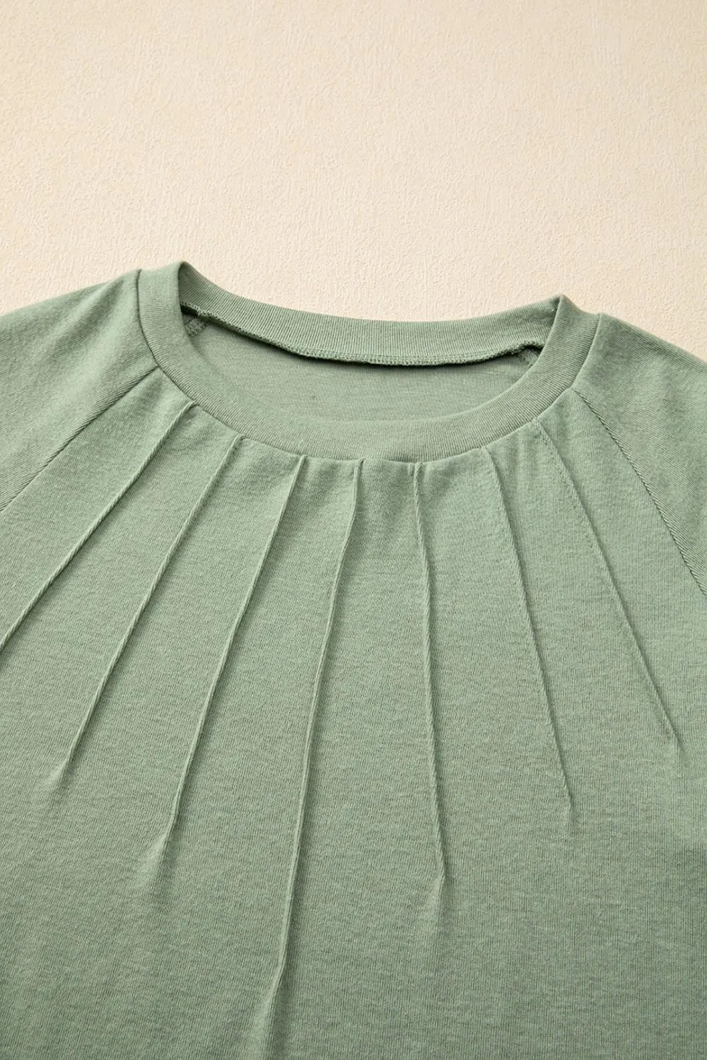 Texture Round Neck Long Sleeve T-Shirt