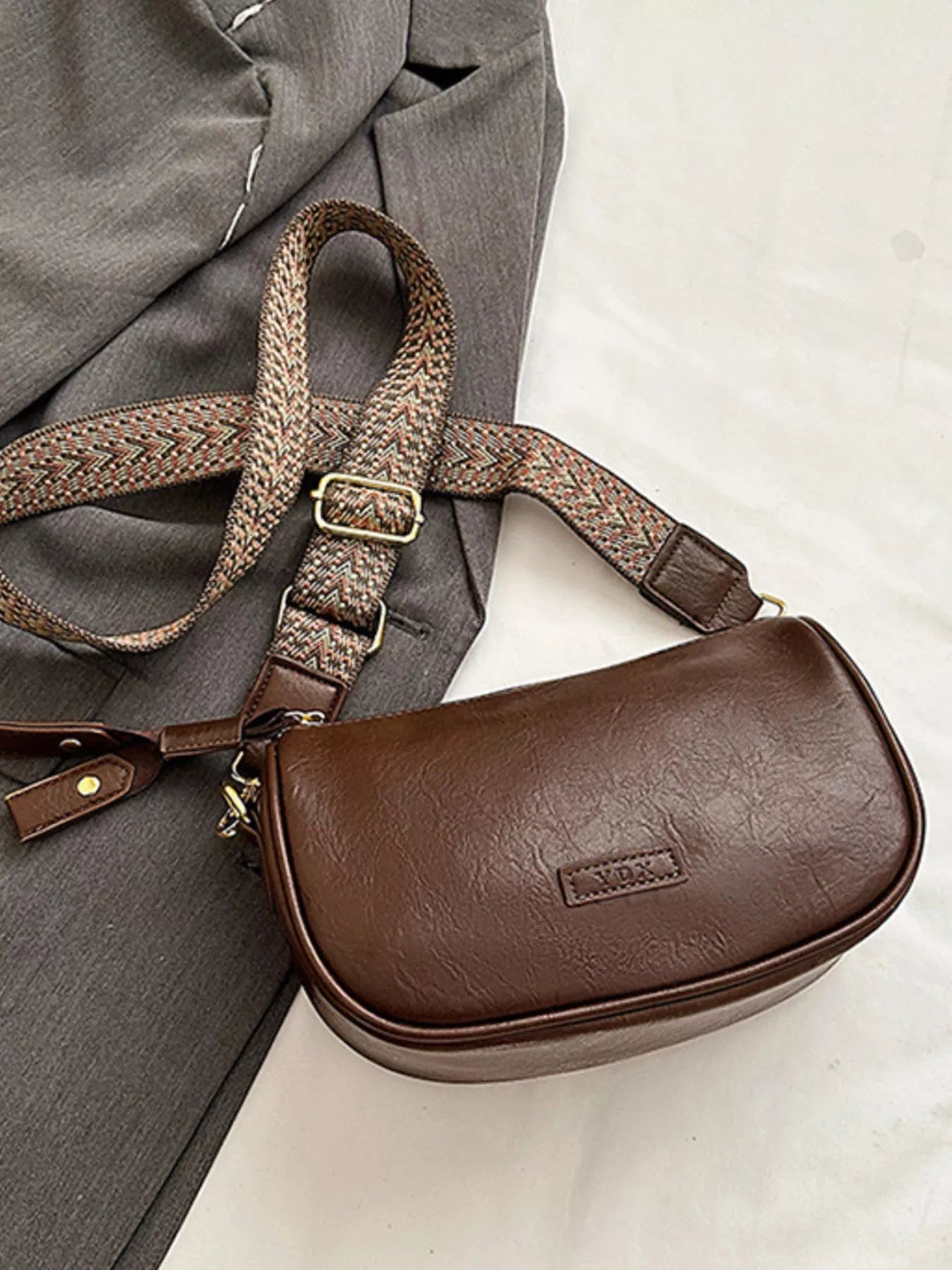 Wide Strap Crossbody Bag