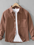Men's Plus Size Button Detail Long Sleeve Shirt