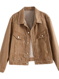 Button Up Long Sleeve Denim Jacket