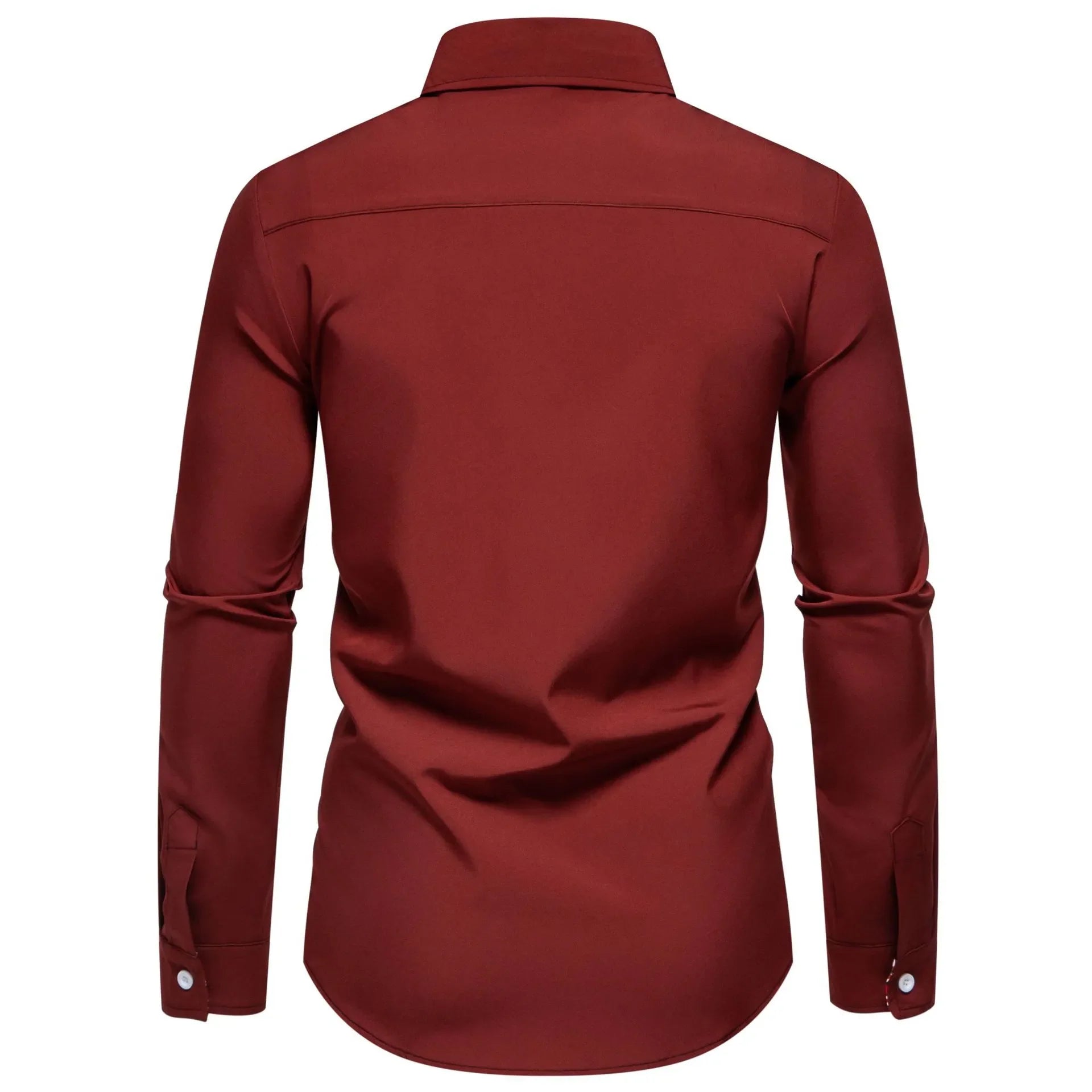 Men's Casual Button-Down Shirt with Cuff Detail