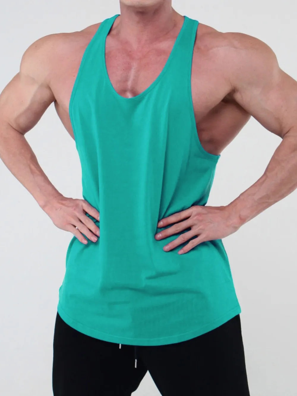 Men's Plus Size Round Neck Racerback Tank