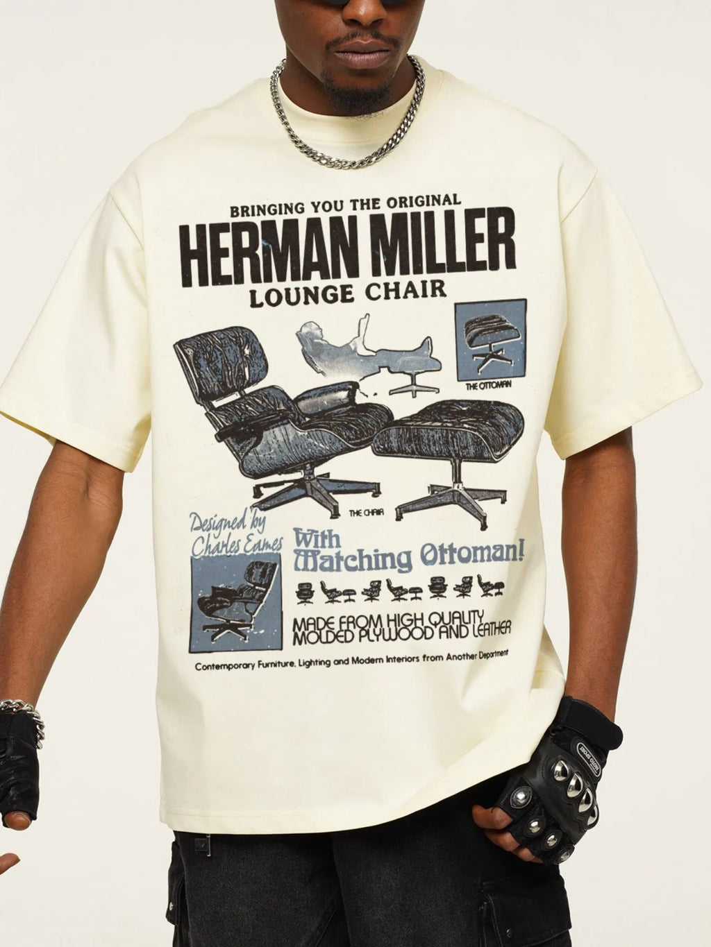 Men's Graphic Round Neck Short Sleeve T-Shirt