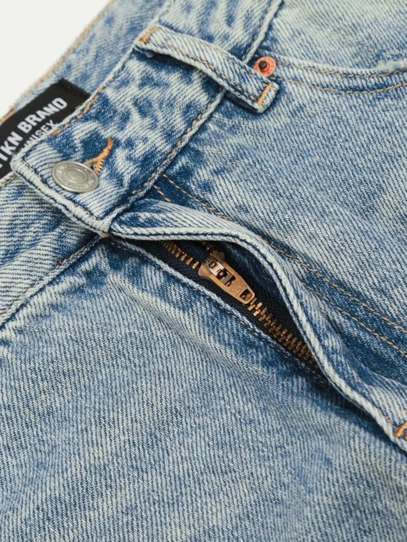 Men's Wash High-Rise Wide Leg Jeans