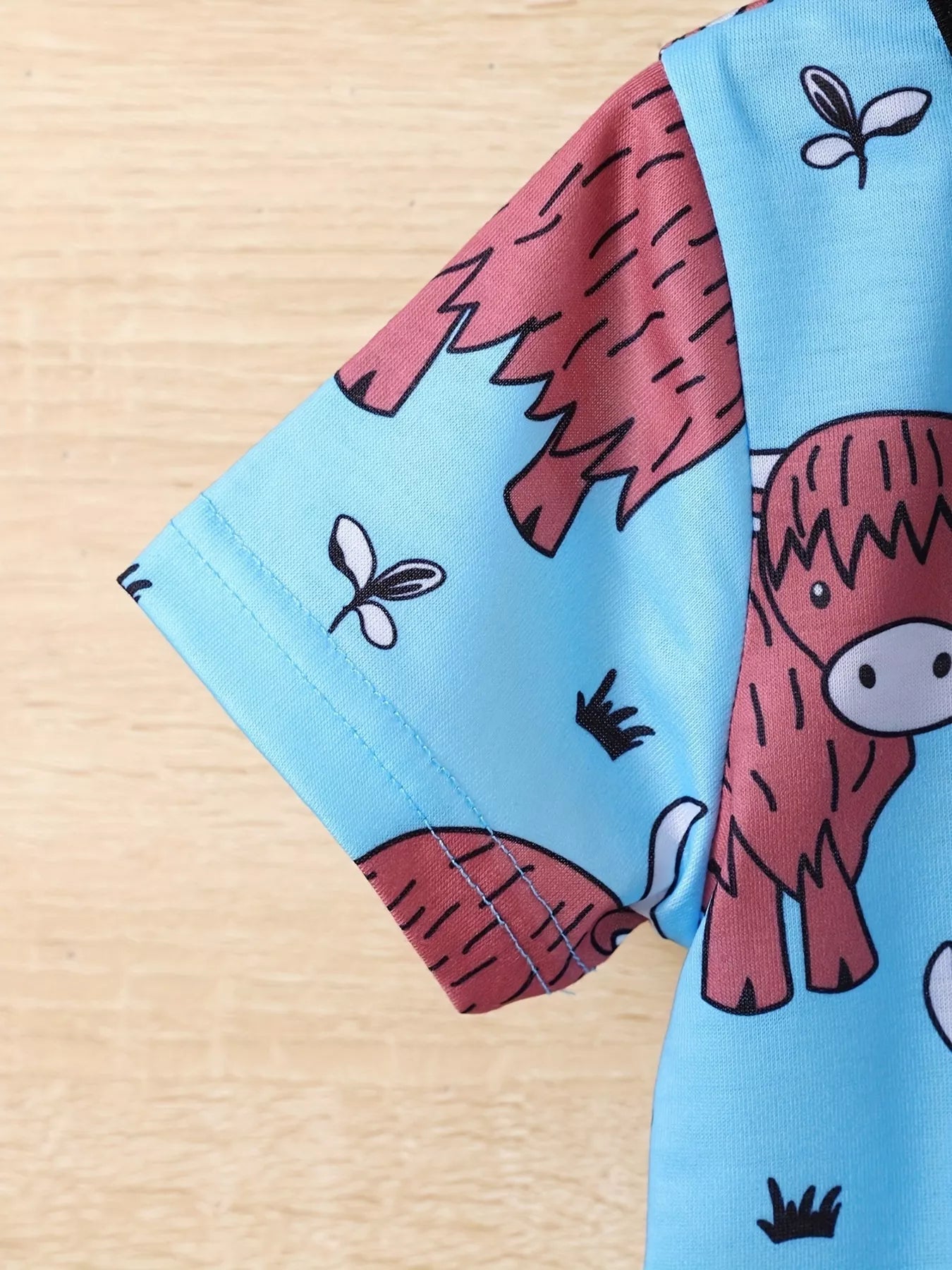 Children's Highland Cow Print Pajama Set