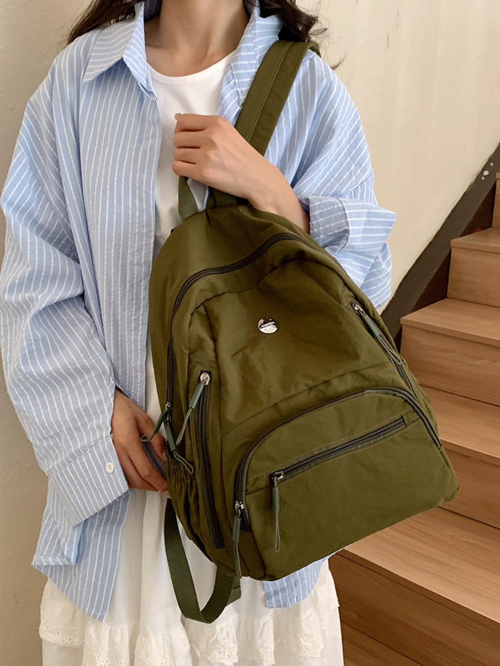 Lightweight Zipper Backpack Bag