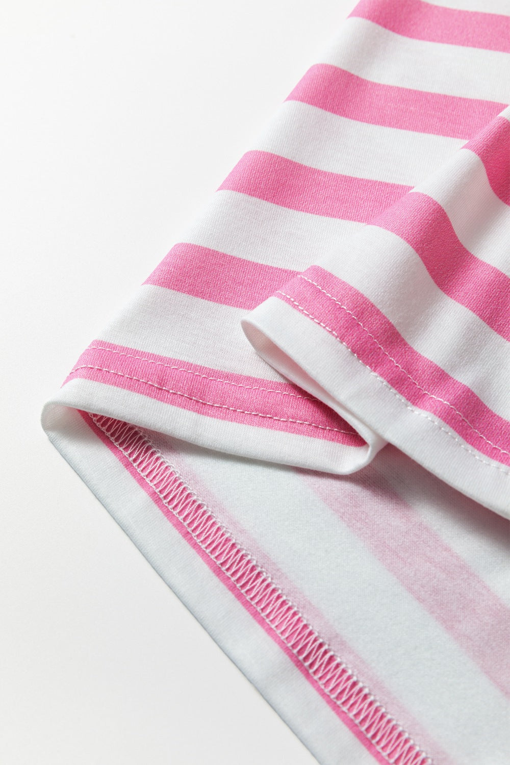 Stripe V Neck Patched Pocket Casual T Shirt