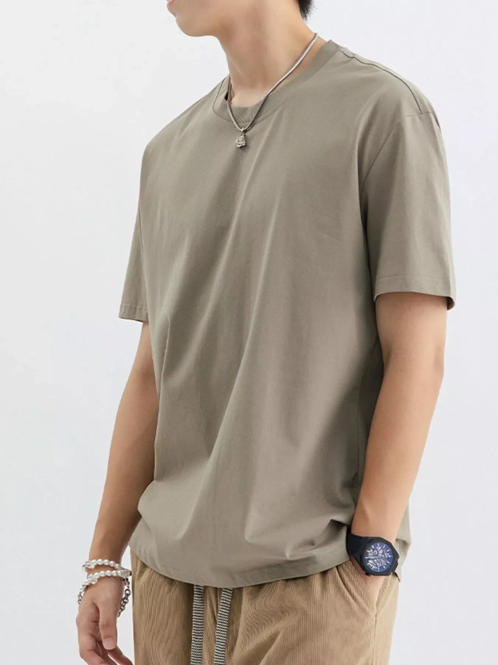 Men's Plus Size Casual Crew Neck T-Shirt