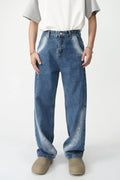 Men's Tie-Dye Washed Straight Leg Jeans