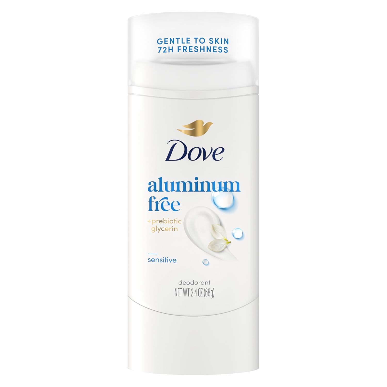 Dove Deodorant Stick Sensitive for 72 Hour Odor Protection Aluminum Free 2.4 oz