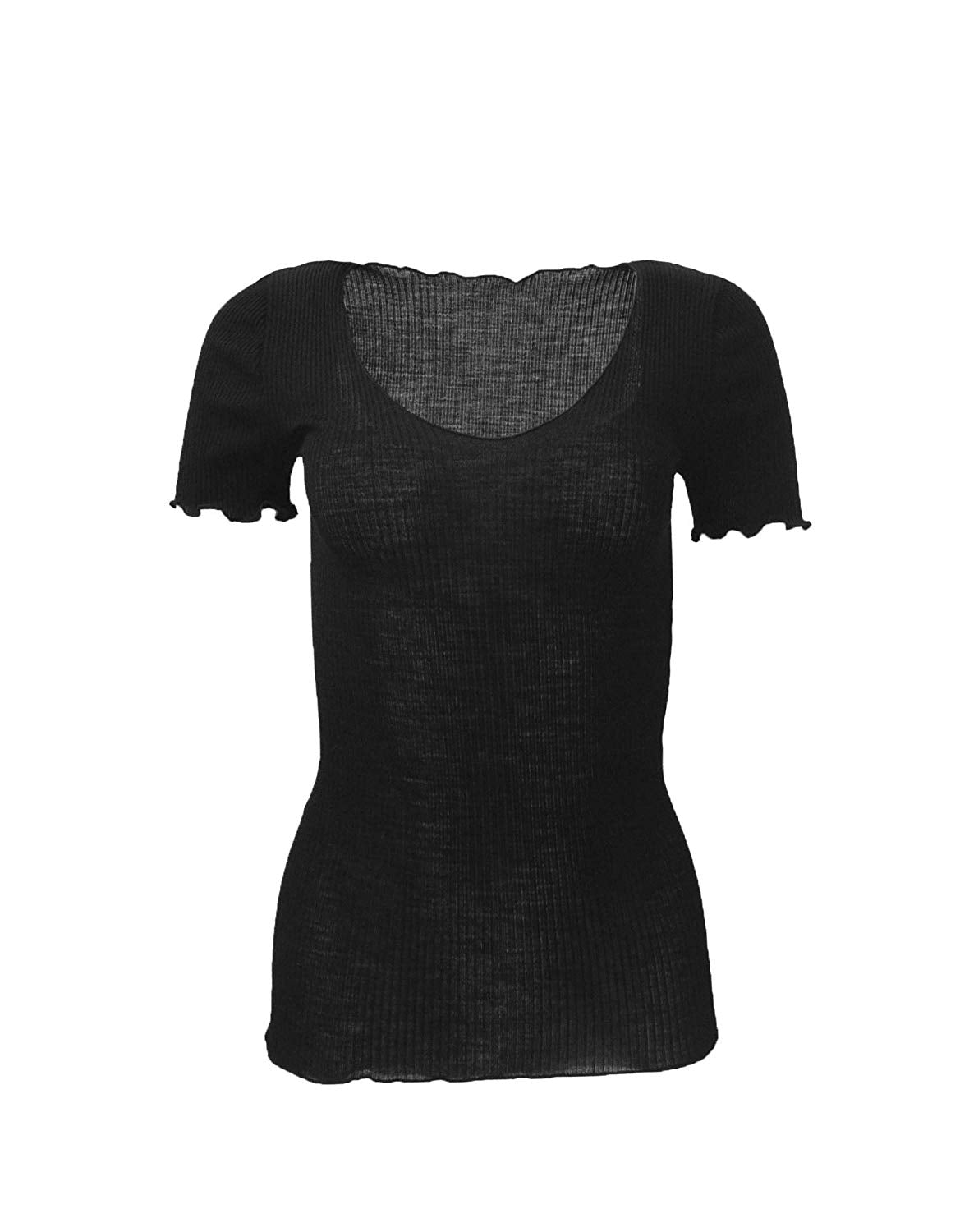 EGi Luxury Wool Silk Women's T-Shirt. Proudly Made in Italy (1495)