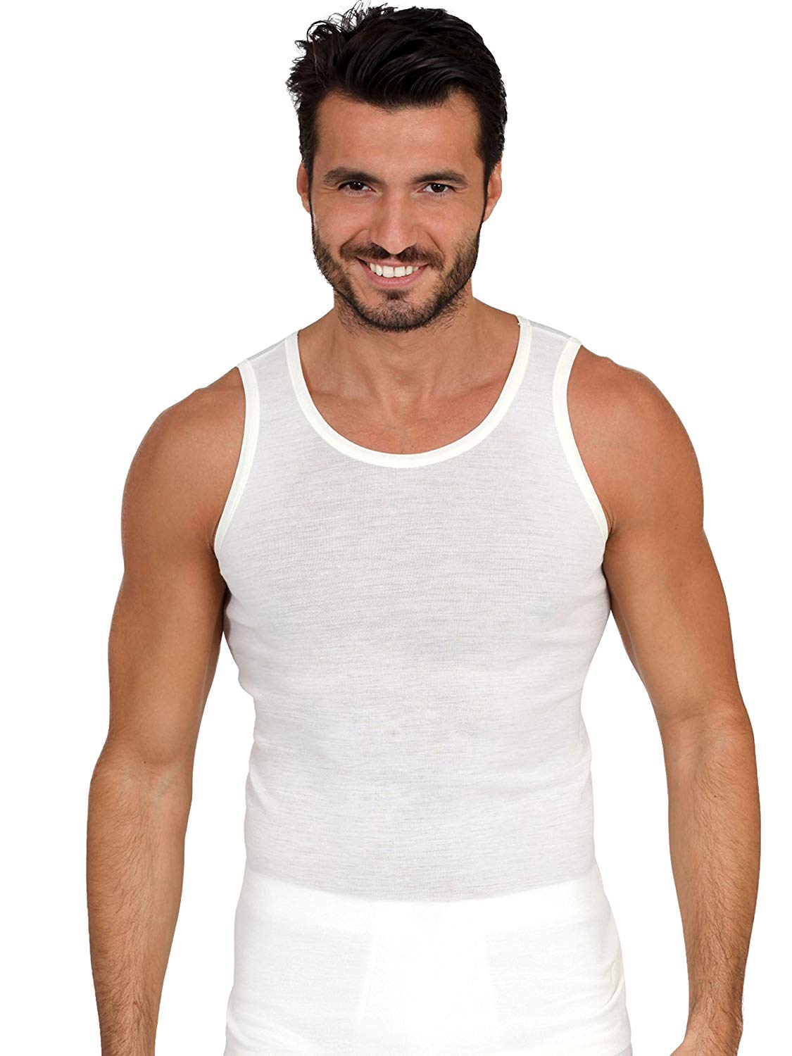 EGi Luxury Merino Wool Blend Men's Sleeveless Shirt Muscle Tank Top. Proudly Made in Italy (467)