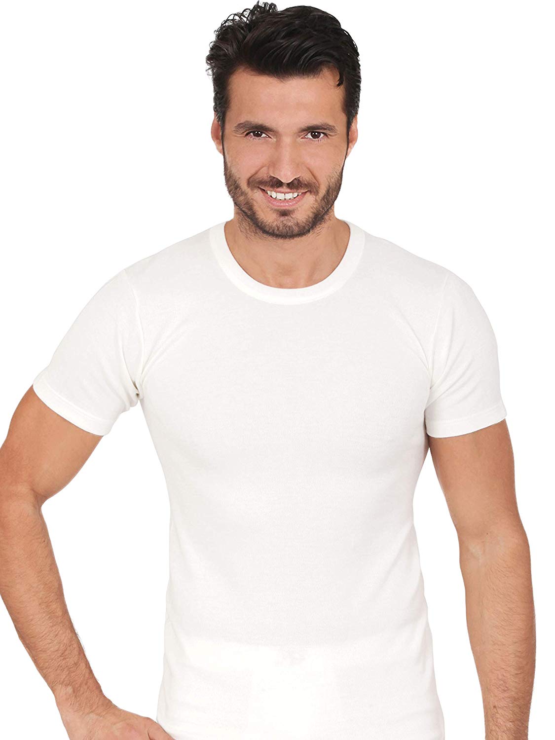 MaRe Premium Quality Cotton Wool Blend Men's V-Neck Neck T-Shirt. Proudly Made in Italy (460)